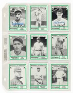 1982 TCMA BASEBALL'S GREATEST HITTERS/PITCHERS/SLUGGERS CARD SETS W/61 AUTOGRAPHED- MANY BY HALL OF FAME MEMBERS.