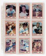 1982 TCMA BASEBALL'S GREATEST HITTERS/PITCHERS/SLUGGERS CARD SETS W/61 AUTOGRAPHED- MANY BY HALL OF FAME MEMBERS.