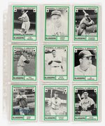 1982 TCMA BASEBALL'S GREATEST HITTERS/PITCHERS/SLUGGERS CARD SETS W/61 AUTOGRAPHED- MANY BY HALL OF FAME MEMBERS.