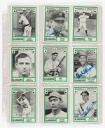 1982 TCMA BASEBALL'S GREATEST HITTERS/PITCHERS/SLUGGERS CARD SETS W/61 AUTOGRAPHED- MANY BY HALL OF FAME MEMBERS.