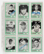 1982 TCMA BASEBALL'S GREATEST HITTERS/PITCHERS/SLUGGERS CARD SETS W/61 AUTOGRAPHED- MANY BY HALL OF FAME MEMBERS.