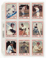 1982 TCMA BASEBALL'S GREATEST HITTERS/PITCHERS/SLUGGERS CARD SETS W/61 AUTOGRAPHED- MANY BY HALL OF FAME MEMBERS.