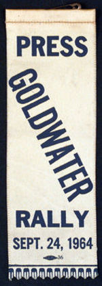 “GOLDWATER RALLY PRESS” RIBBON.