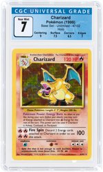 1999 POKÉMON BASE SET CHARIZARD 4/102 HOLO UNLIMITED CGC 7.0 NM.