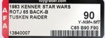 STAR WARS: RETURN OF THE JEDI - TUSKEN RAIDER 65 BACK-B CARD AFA 90 Y-NM+/MINT.