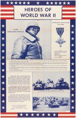 "HEROES OF WORLD WAR II" LT. GEN PATTON AND USS ENTERPRISE HOMEFRONT POSTER PAIR.