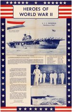 "HEROES OF WORLD WAR II" LT. GEN PATTON AND USS ENTERPRISE HOMEFRONT POSTER PAIR.