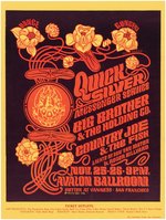 FAMILY DOG CONCERT POSTER FD-36 FEATURING QUICKSILVER MESSENGER SERVICE & BIG BROTHER & THE HOLDING CO.