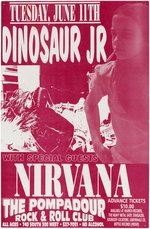 DINOSAUR JR. & NIRVANA 1991 SALT LAKE CITY CONCERT POSTER.