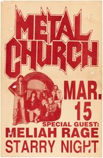 METAL CHURCH 1989 PORTLAND CONCERT POSTER & TICKET.