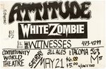 WHITE ZOMBIE 1988 TACOMA CONCERT POSTER.