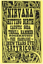 NIRVANA 1990 "NEW YEARS EVE SATYRICON" PORTLAND CONCERT HANDBILL.