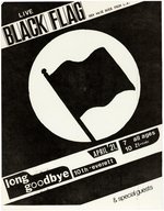 BLACK FLAG 1980 PORTLAND CONCERT FLYER FROM THEIR FIRST WEST COAST TOUR.