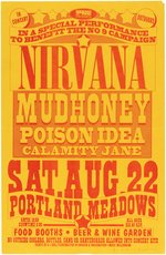 NIRVANA "NO ON 9" 1992 PORTLAND GAY RIGHTS BENIFIT CONCERT POSTER.