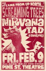 SCREAMING TREES & NIRVANA "IT CAME FROM UP NORTH" 1990 PORTLAND CONCERT POSTER.