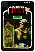 STAR WARS: RETURN OF THE JEDI - PRINCESS LEIA ORGANA IN COMBAT PONCHO 77 BACK-A CARDED ACTION FIGURE.