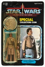 STAR WARS: POWER OF THE FORCE - LANDO CALRISSIAN (GENERAL PILOT) 92 BACK CARDED ACTION FIGURE W/COLLECTOR'S COIN.