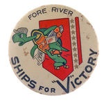 DISNEY STYLE WWII SHIP BUILDERS BUTTON.