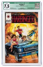 HARBINGER #1 JANUARY 1992 CGC QUALIFIED 7.5 VF- (FIRST HARBINGER).