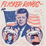 VENDING MACHINE INSERT PAPER PLUS C. 1963 MEMORIAL KENNEDY FLICKER RING.