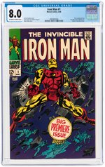 IRON MAN #1 MAY 1968 CGC 8.0 VF.