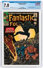 FANTASTIC FOUR #52 JULY 1966 CGC 7.0 FINE/VF (FIRST BLACK PANTHER).