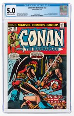 CONAN THE BARBARIAN #23 FEBRUARY 1973 CGC 5.0 VG/FINE (FIRST RED SONJA).