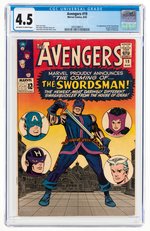 AVENGERS #19 AUGUST 1965 CGC 4.5 VG+ (FIRST SWORDSMAN).