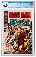 IRON MAN AND SUB-MARINER #1 APRIL 1968 CGC 6.0 FINE.