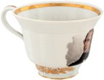 "JOHN TYLER" SUPERLATIVE HAND PAINTED PORTRAIT TEA CUP.