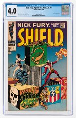 NICK FURY, AGENT OF S.H.I.E.L.D. #1 JUNE 1968 CGC 4.0 VG.