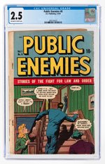 PUBLIC ENEMIES #8 MAY-JUNE 1949 CGC 2.5 GOOD+.