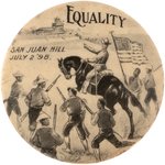 ROOSEVELT “EQUALITY” BUFFALO SOLDIER 1904 CAMPAIGN BUTTON.