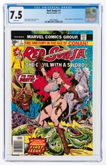 RED SONJA #1 JANUARY 1977 CGC 7.5 VF-.