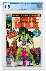 SAVAGE SHE-HULK #1 FEBRUARY 1980 CGC 7.5 VF- (FIRST SHE-HULK).