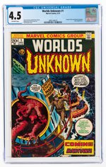 WORLDS UNKNOWN #1 MAY 1973 CGC 4.5 VG+.