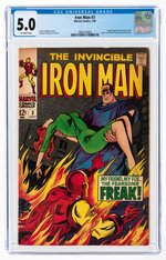 IRON MAN #3 JULY 1968 CGC 5.0 VG/FINE.