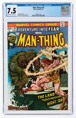 MAN-THING #19 JULY 1975 CGC 7.5 VF-.