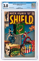 NICK FURY, AGENT OF S.H.I.E.L.D. #1 JUNE 1968 CGC 3.0 GOOD/VG.