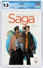 SAGA #1 MARCH 2012 CGC 9.8 NM/MINT (FIRST APPEARANCE OF MARKO, ALANA, HAZEL, PRINCE ROBOT IV, THE WILL & LYING CAT).