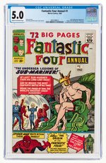 FANTASTIC FOUR ANNUAL #1 1963 CGC 5.0 VG/FINE (FIRST LADY DORMA AND KRANG).