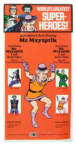 MR. MXYZPTLK MEGO FIGURE ON RARE KRESGE CARD.