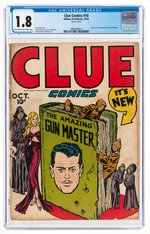 CLUE COMICS #10 OCTOBER 1946 CGC 1.8 GOOD- (FIRST GUN MASTER).