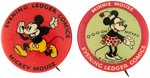 MICKEY & MINNIE MOUSE KEY BUTTONS FROM THE 1930s PHILADELPHIA NEWSPAPER SET OF 14.