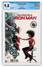 INVINCIBLE IRON MAN #1 JANUARY 2017 CGC 9.8 NM/MINT (McKONE VARIANT COVER).