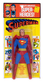 SUPERMAN MEGO FIGURE ON RARE KRESGE CARD.