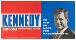 EDWARD M. KENNEDY DEMOCRAT FOR UNITED STATES SENATOR 1962 POSTER.