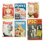 MEN'S MAGAZINE LOT FEATURING MARILYN MONROE.