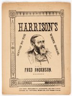 HARRISON'S MARCH TO THE WHITE HOUSE 1888 SHEET MUSIC.