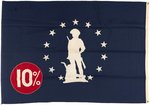 MINUTEMEN "10%" LARGE WWII HOMEFRONT FABRIC BANNER.